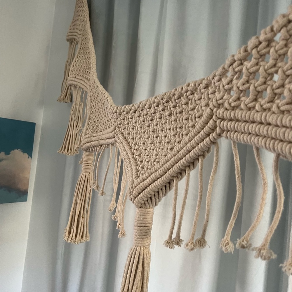 Handcrafted Beige Macrame Wall Hanging